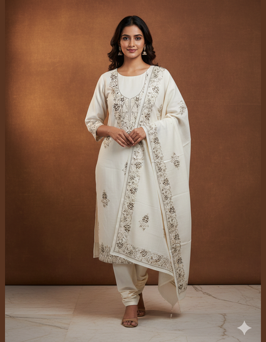 Embroidered Woolen Suit
