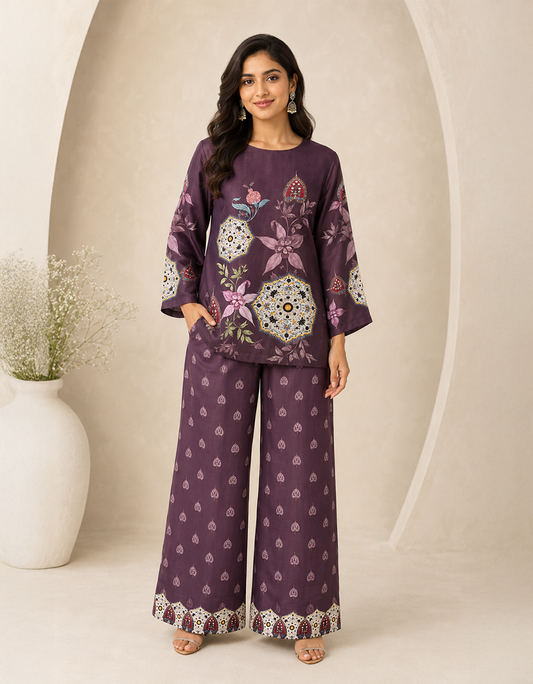 Unstitched Mul cotton co-ord sets suit