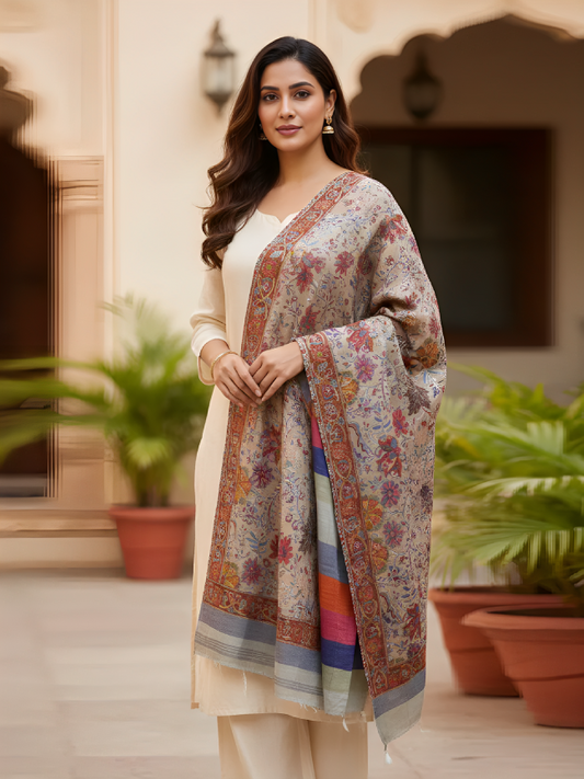 Bageecha Womens Fine Wool Shawl