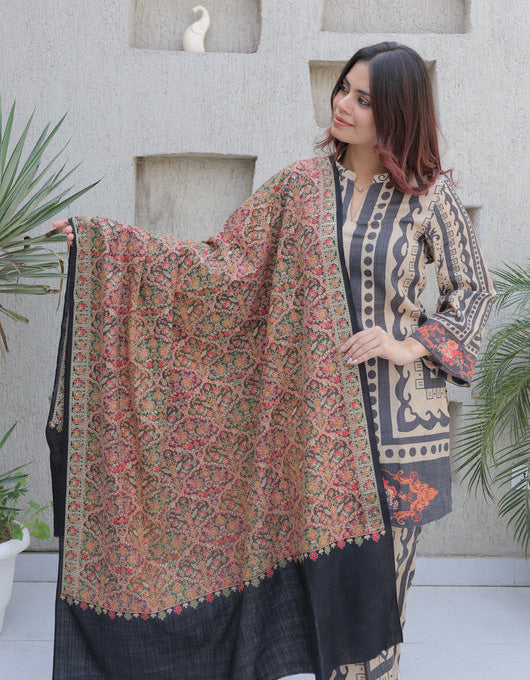 Kashmiri Jama Pure Wool Shawl
