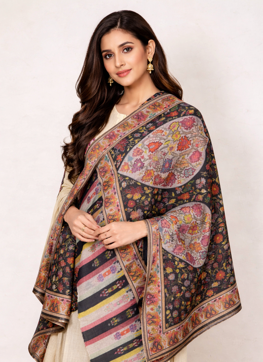 Kukm Womens Fine Wool Shawl