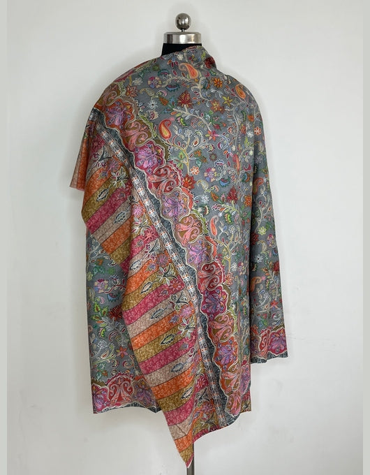 Dancing Vines Womens Fine Wool Shawl