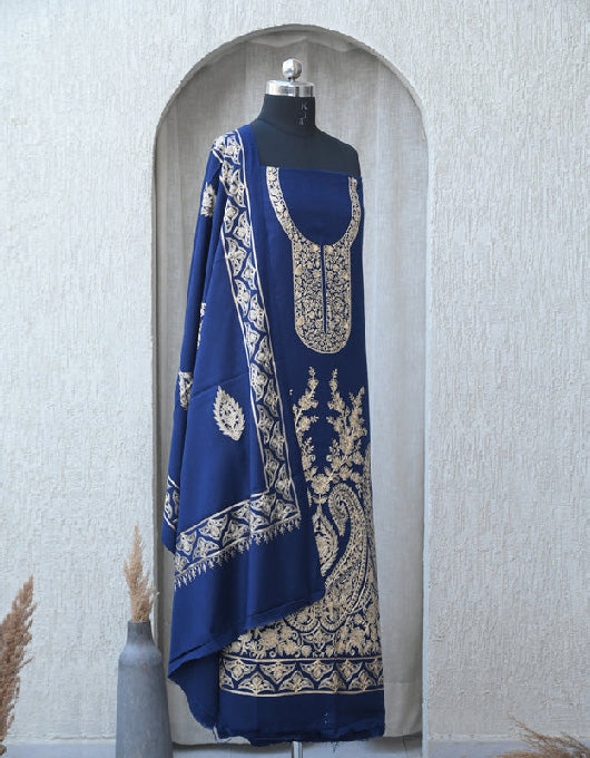 Embroidered woolen suit