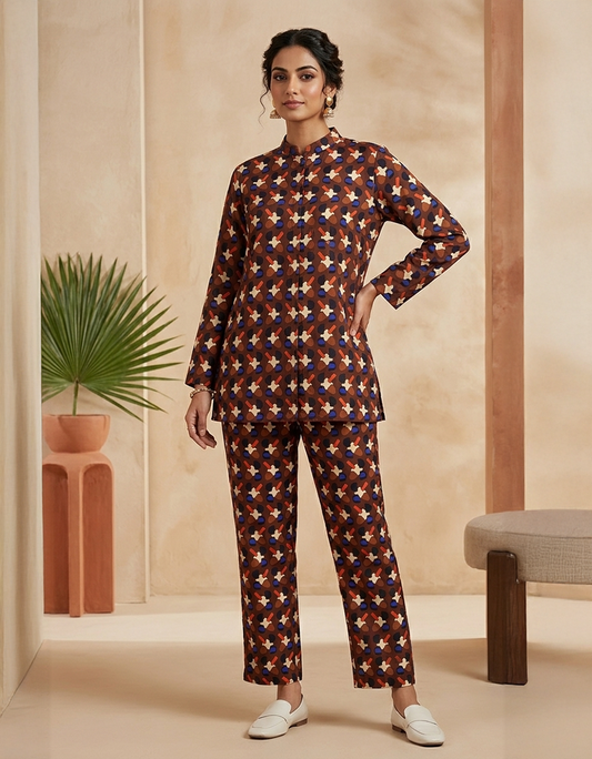 Unstitched All-over Print Co-ord sets
