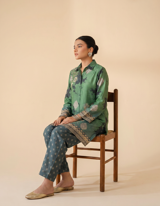 Unstitched Super Fine Cotton Co-ord sets suit