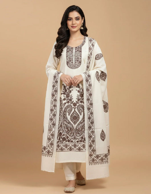 Embroidered woolen suit